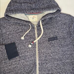 Sol Angeles Coastal Full Zip Hoodie Heather Blue Beach Comfort Mens Size Small